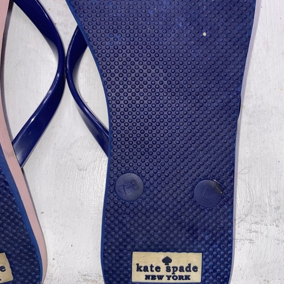 Kate Spade Blue Floral Sandals flip flop size 7/8 - Picture 8 of 8